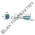 Dutinka Weidmuller H 1,5/20 ZH rudá