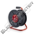 ELGOTECH Přívod prodlužovací 25m zásuvky 4x 230V/16A s bubnem IP20 černá (H05RR-F 3x2,5)