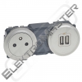 Kryt CÉLIANE 68556 zás. 2x USB