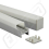 MCLED Profil AL 20x22mm, PB přisazený se sponami, mléčný difuzor, komplet, 2m