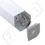 MCLED Profil Al 30x30mm, RH rohový, mléčný difuzor, komplet, 2m