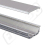 MCLED Profil AL 58x20mm, AH vestavný, mléčný difuzor, komplet, 2m