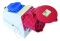 PCE Zásuvka 16A/400V 5-pól.+16A/230V DE Schuko IP44