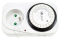 SOLIGHT Hodiny spínací ZS 10 se zásuvkou denní 16A 230V IP20