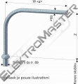 Výložník UZB 2-2500/180 Z žár.zinek