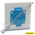 Zásuvka 230V/16A IP44 SCHUKO s mont. des